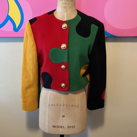 Moschino Cheap Chic Wool Puzzle Jacket Boxy - Picture 2 of 12